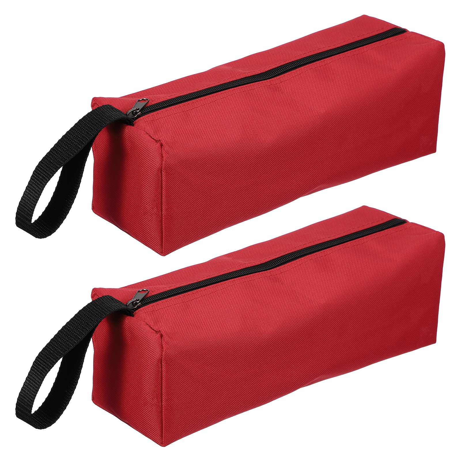 2 Pcs 11.8×3.9×3.9″ Multi Purpose Zipper Canvas Tool Pouch, Red
