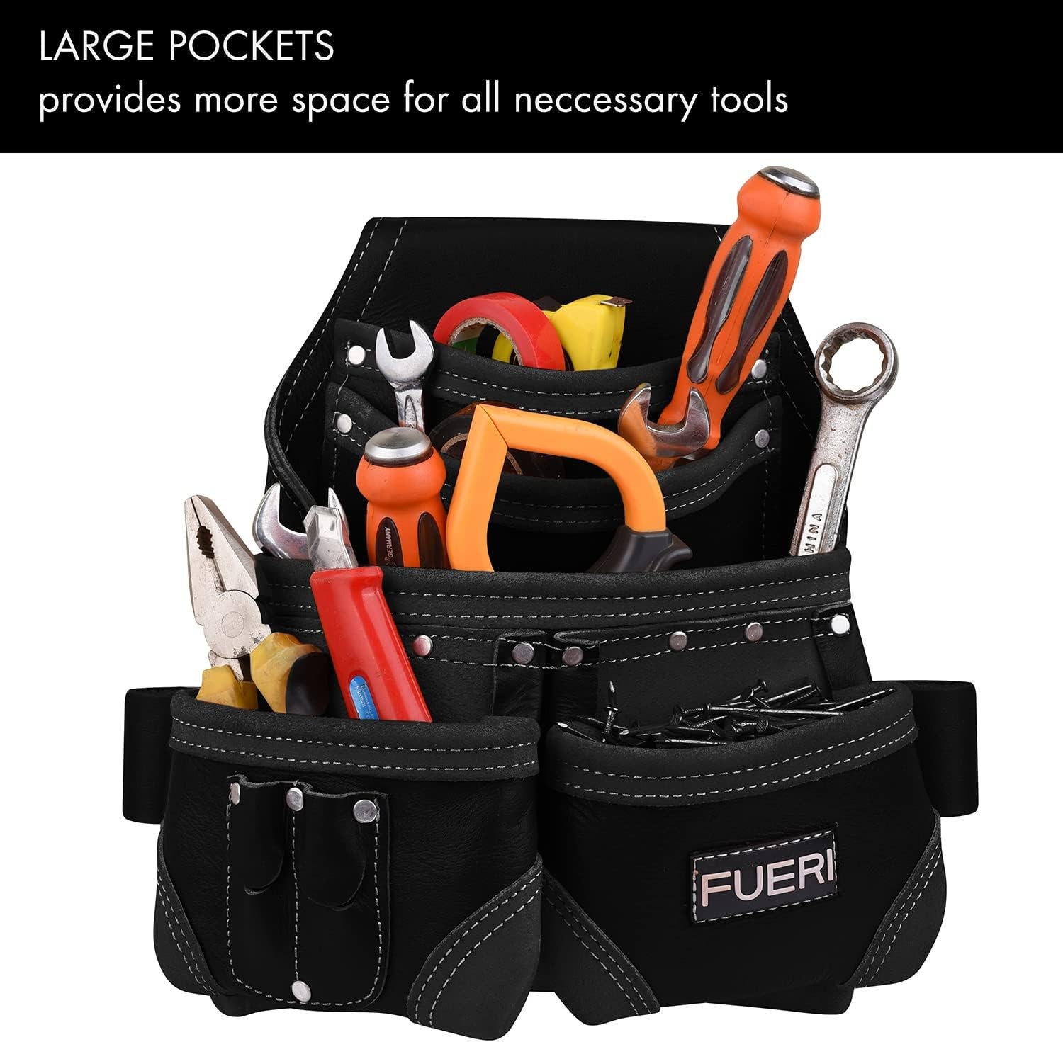 Leather Tool Pouches Heavy Duty Belts Pouch Bags for Men Construction Carpenter