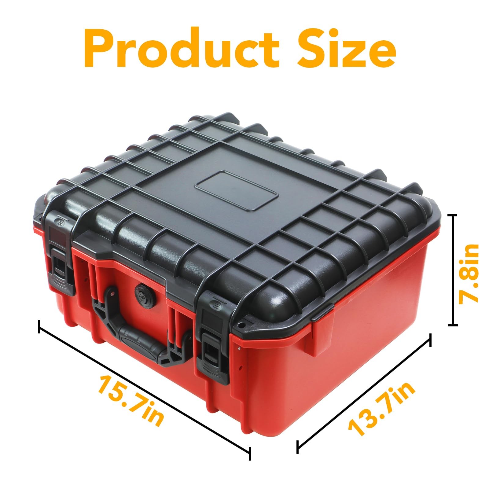 Air Compressor Case for Milwaukee Inflator,Waterproof 11 x 5 x 13 inches, RED