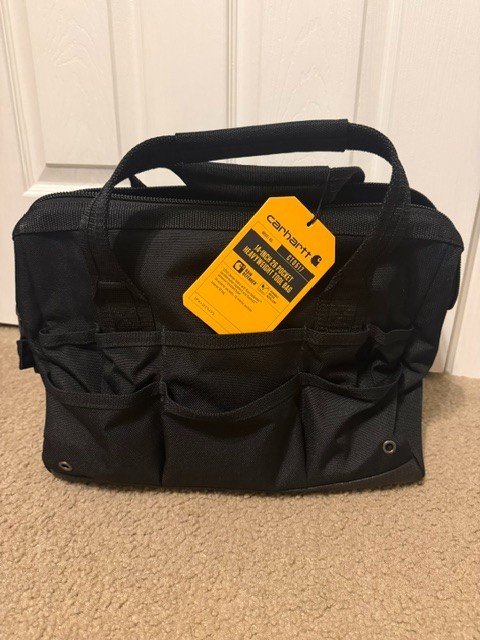 Carhartt 14 Inch Heavyweight Tool Bag with 26 Pockets- Black