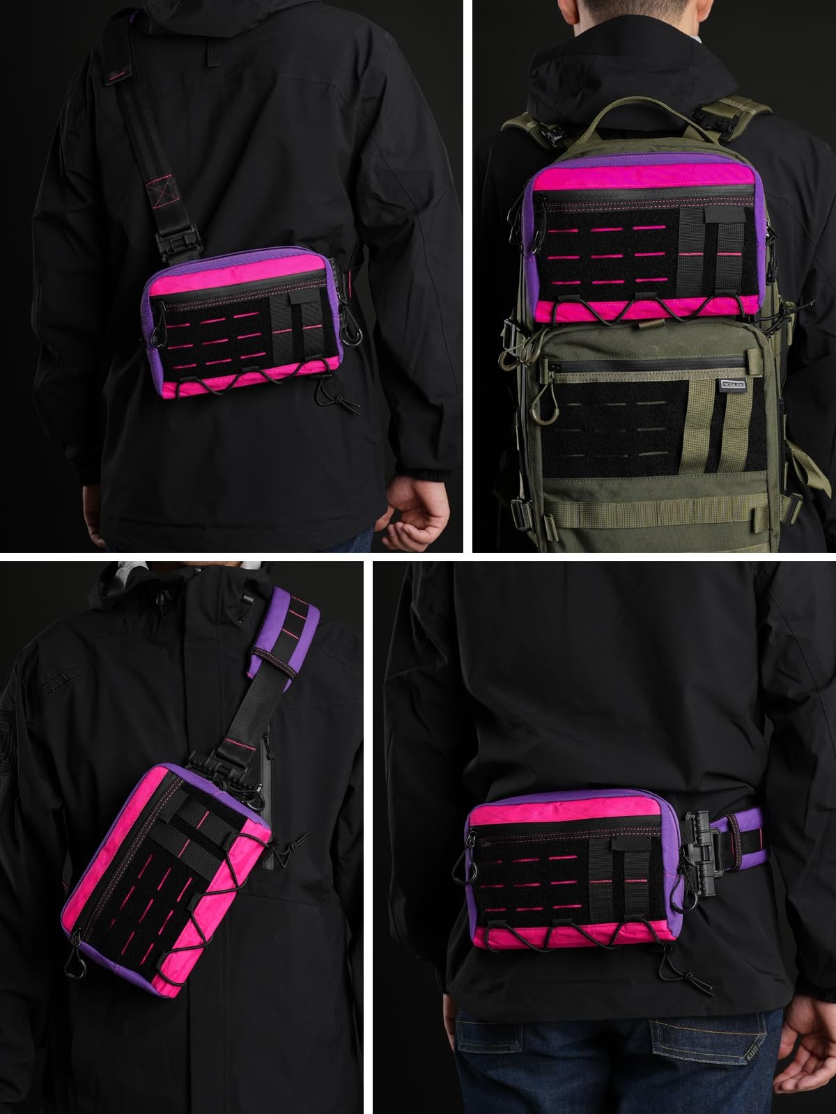 Tactical_Geek Tacticalgeek Cache L3S Purple Crossbody Shoulder Bag Multipurpose
