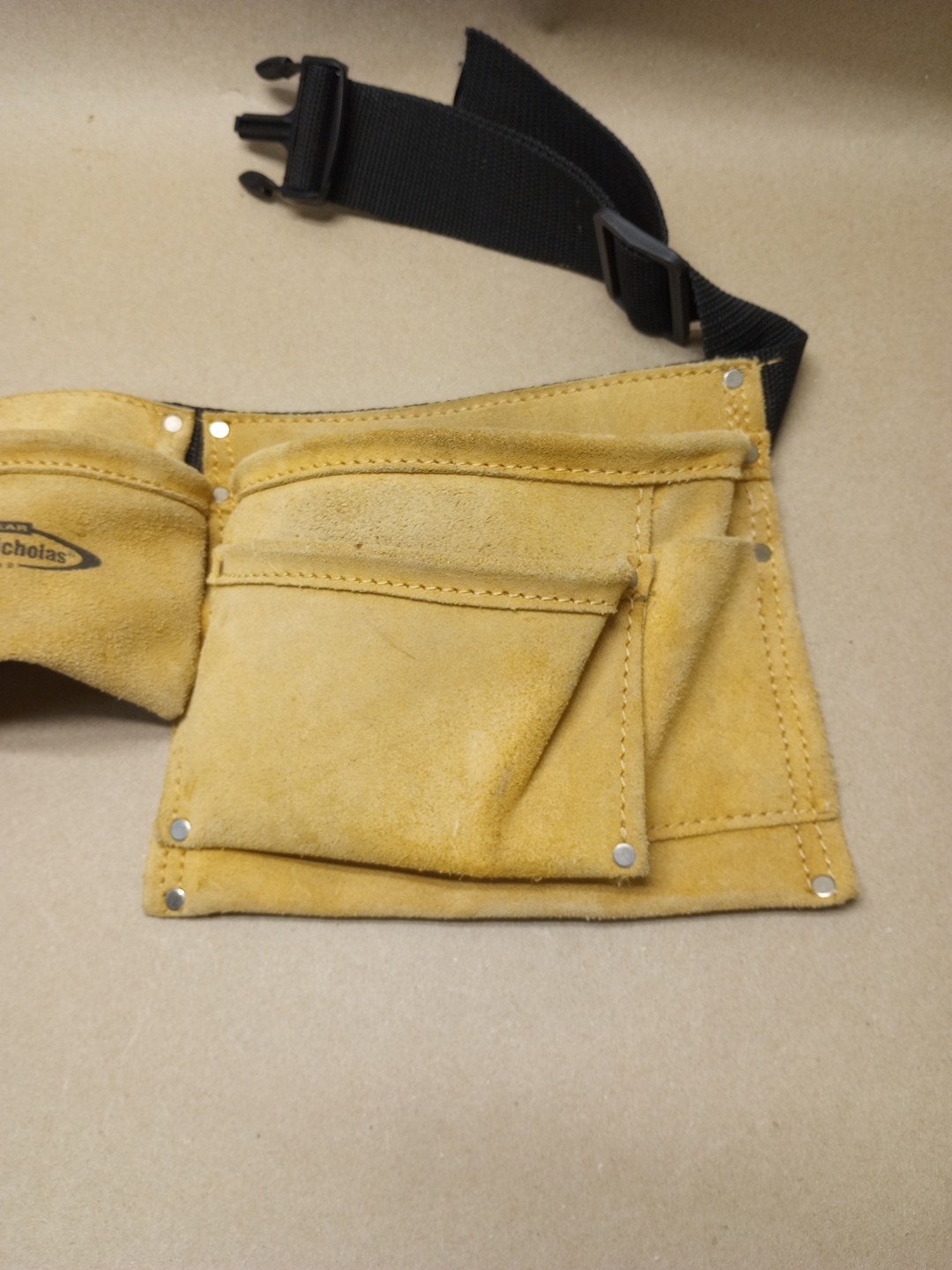McGuire Nicholas Tool Belt Carpenter Framer Suede Leather Pouch Work Mens Brown