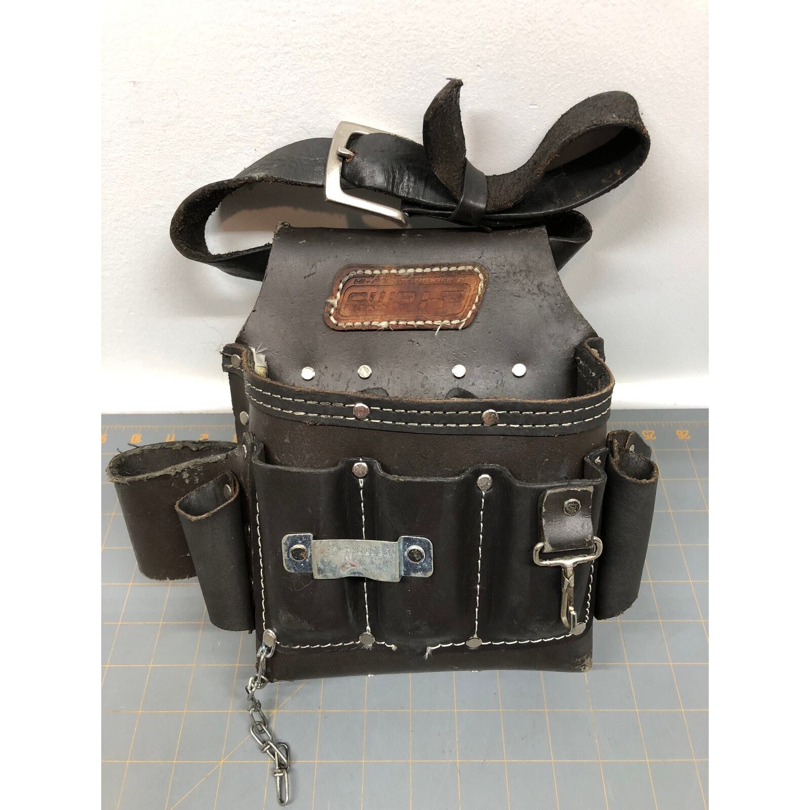 AWP Hi-Performance Tool Belt Electrician Contruction Mechanic leather