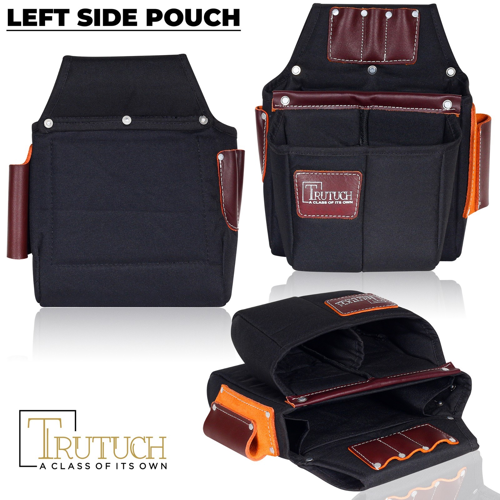 TRUTUCH Nylon and Leather Tool Belt with Leather Work Suspender | Construction