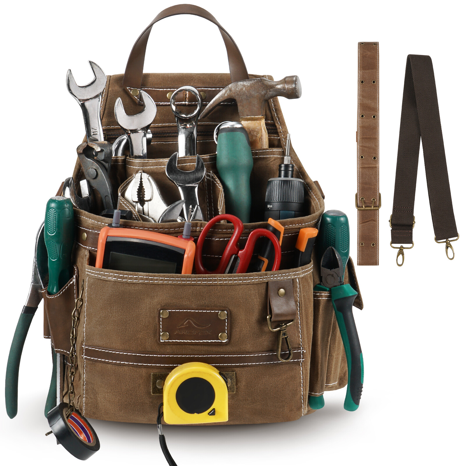 11-Pocket Heavy Duty Tool Belt Pouch Tool Belt For Men Electrician Carpenter