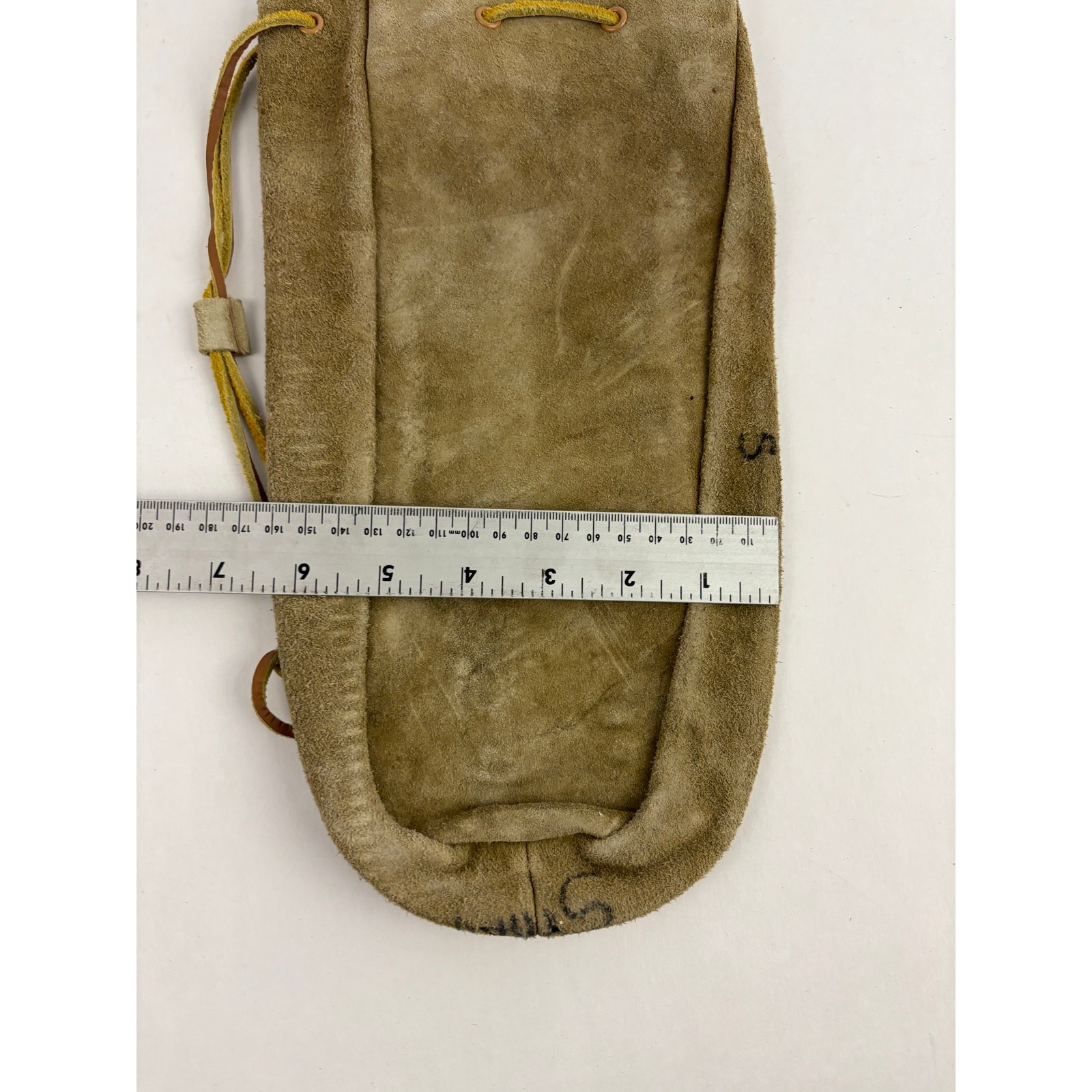 Vintage Neil Martin Leather Suede Bag Pouch Purse SMALL Duffle Drawstring