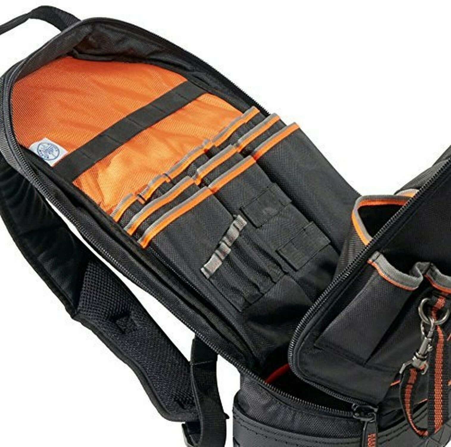 Backpack, Electrician Tool Bag, Tradesman Pro Organizer, 39 Pockets and Molde…