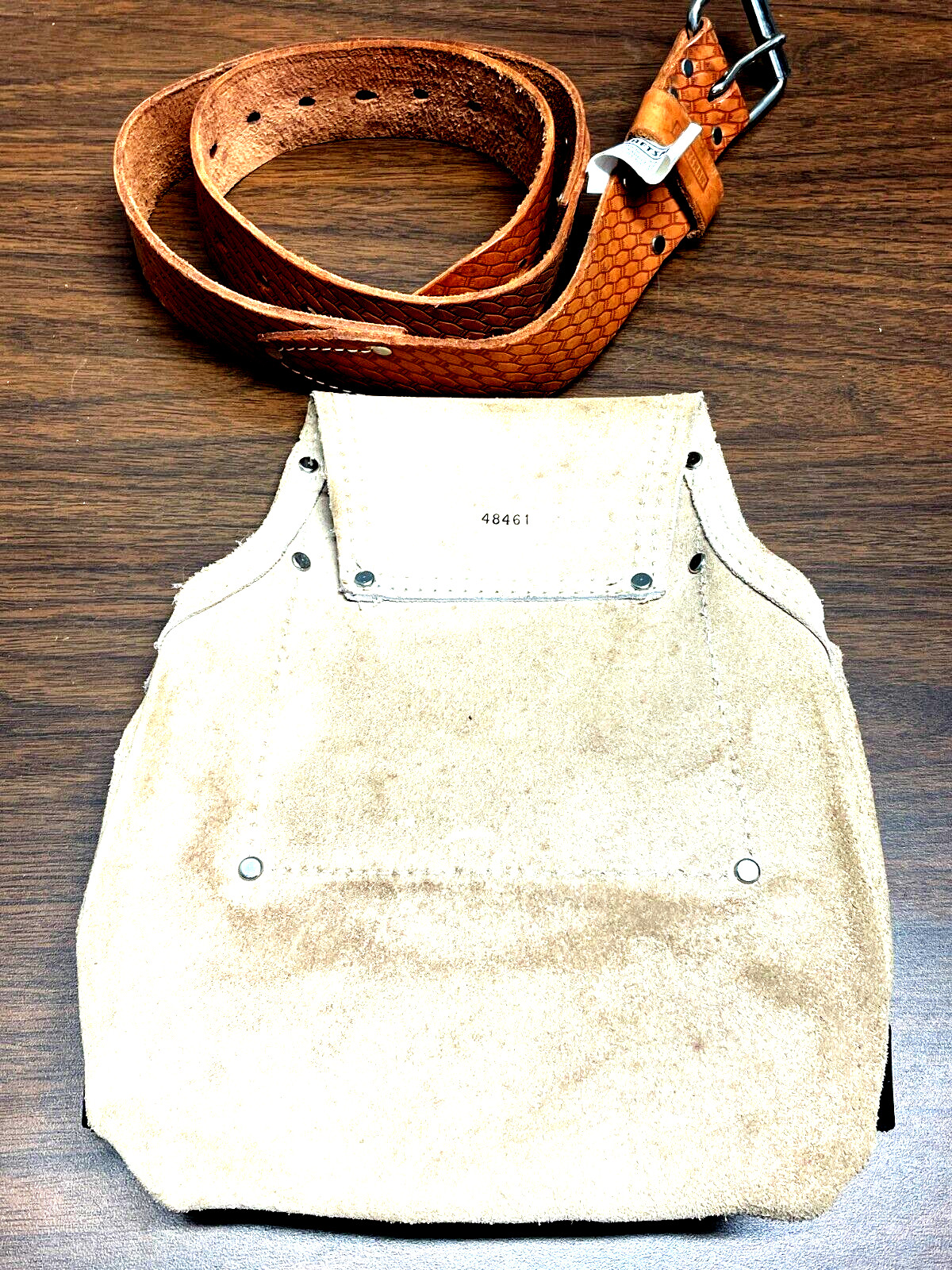 Craftsman Suede Leather Tool Bag 9-48461 & 2in Saddle Leather Belt 9-40472