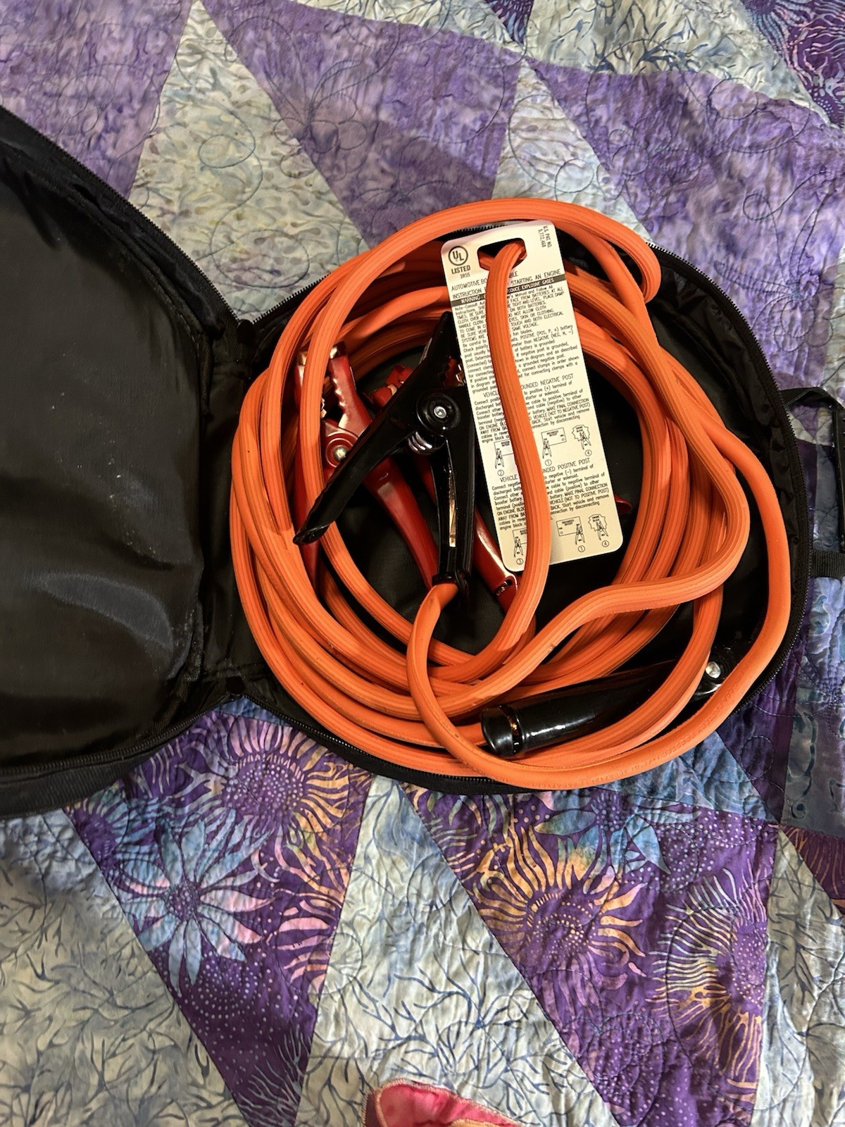 14’ Performax Jumper Cable Bag Pockets Easy Carry Handle Battery Power Cords Car