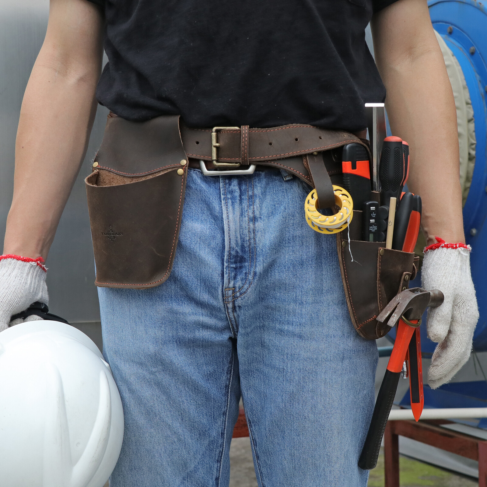 Leather Gardener Tools Belt Pouch Pruner Plier Holster Fruit Picking Hanging Bag