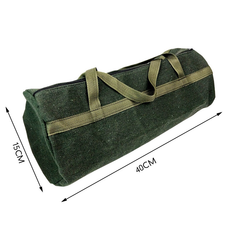 Durable Thick Canvas Pouch Tools Bag Storage Organizer Instrument Case Green