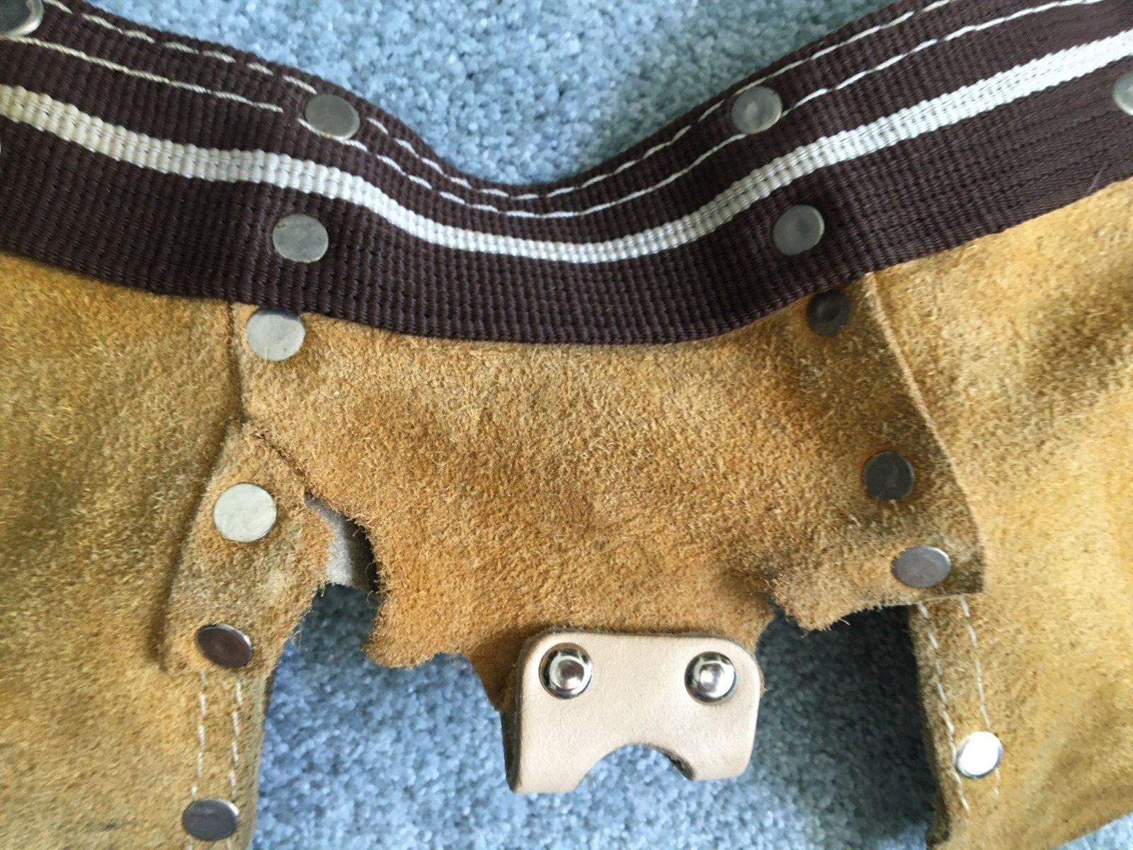 TOOL BELT Carpenter Apron MULTI-POCKET Heavy Split Cowhide LEATHER Vintage