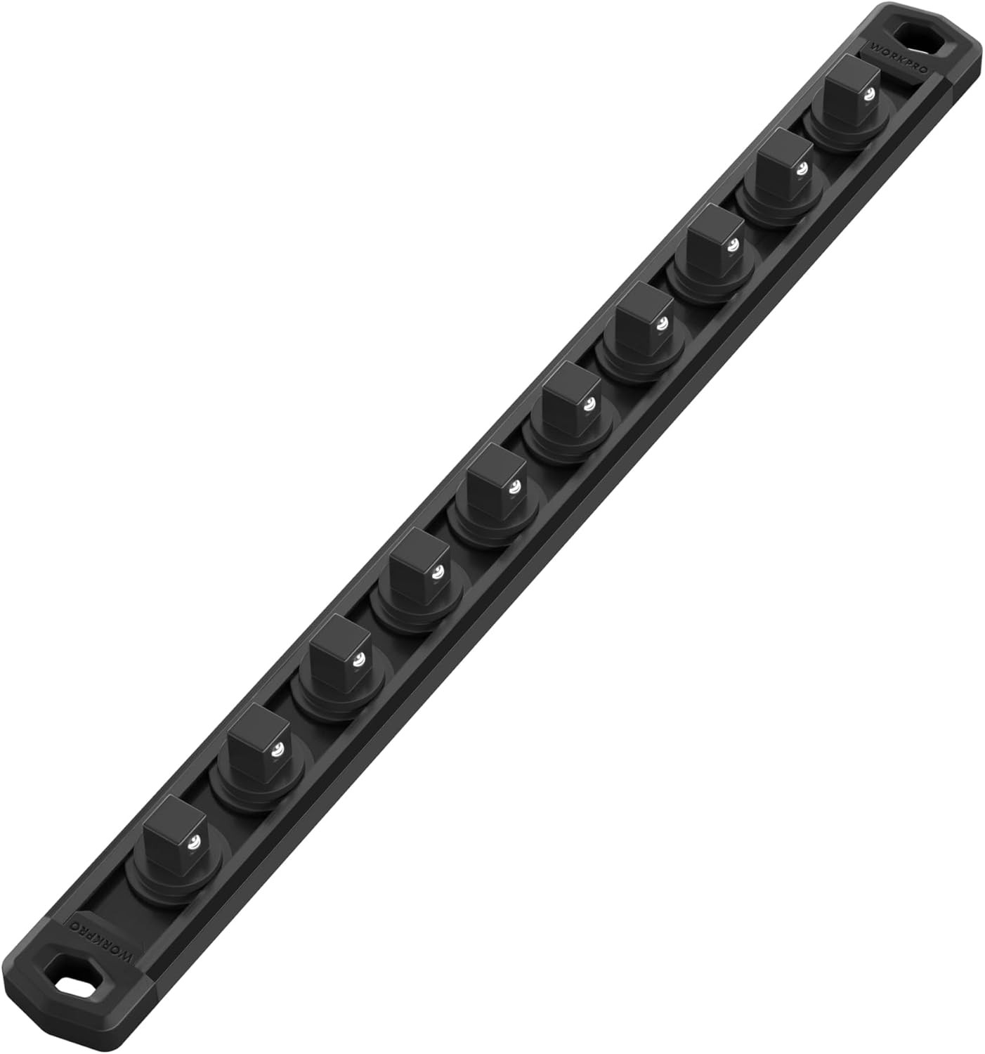 WORKPRO Magnetic Socket Organizer, 3/8-Inch Drive 3/8" DR, Black