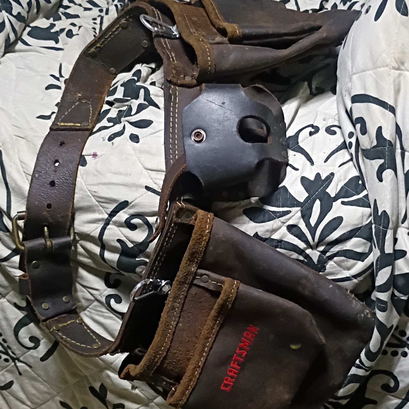 Craftsman Craftsman Brown Leather Tool Belt with Pouch Set, 1 Item