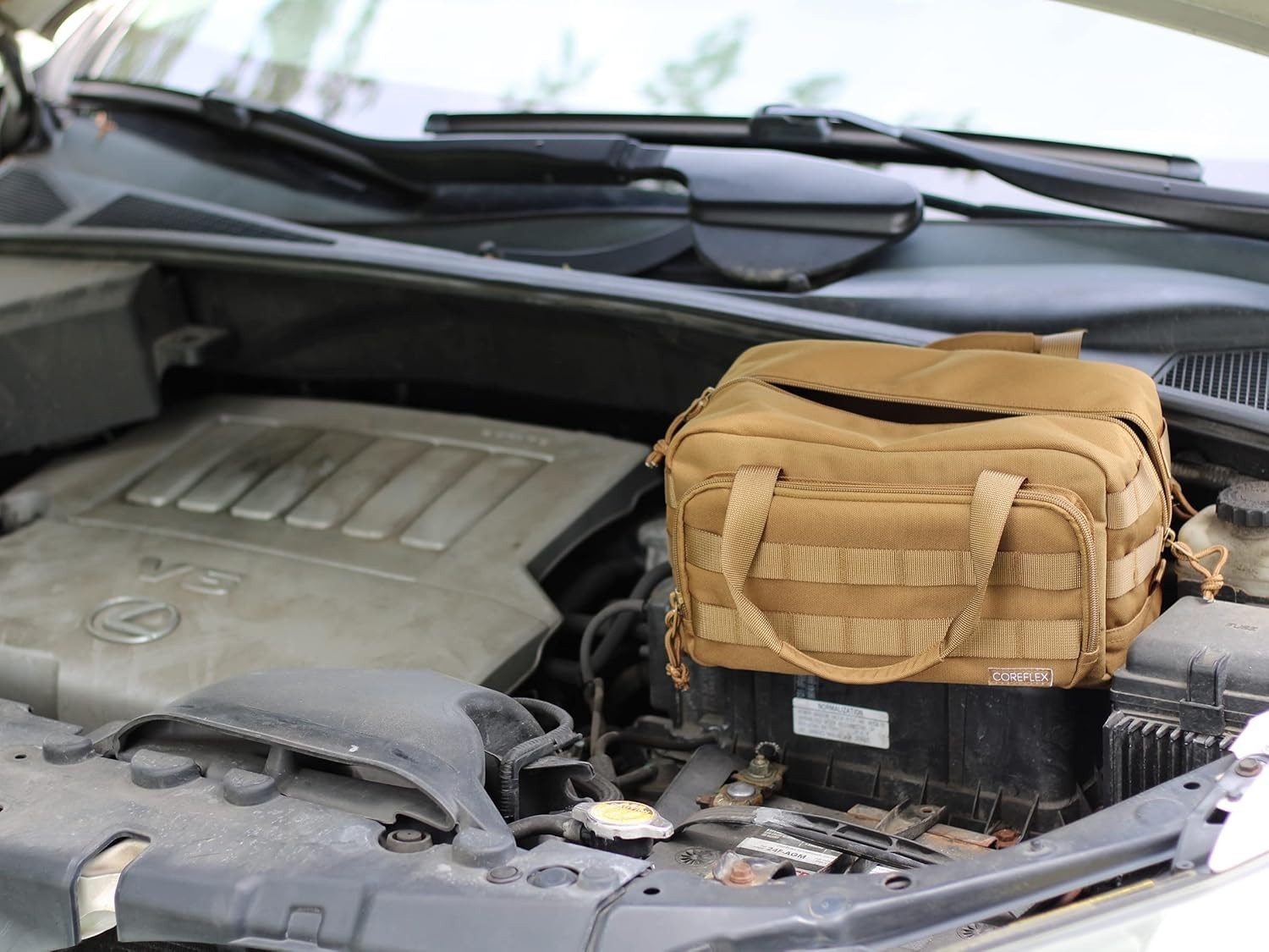 Durable 12-Inch Tactical Tool Bag with 9 Compartments – Water Repellent Design