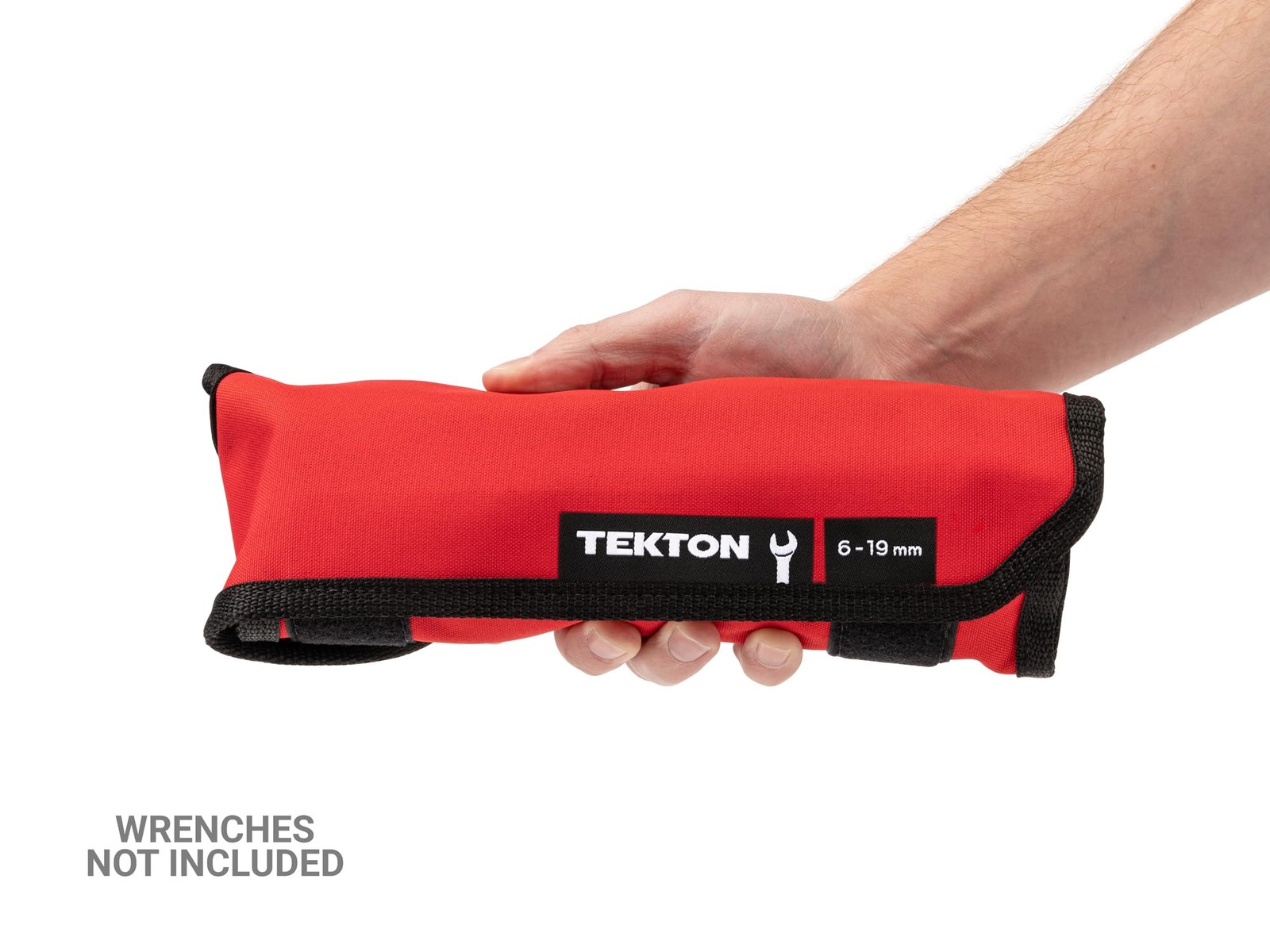 TEKTON 14-Tool Combination Wrench Pouch (6-19 mm) | mm), Red