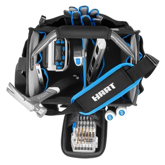 HART 12″ Tool Tote with Rotating Handle Heavy Duty Tool Storage Bag