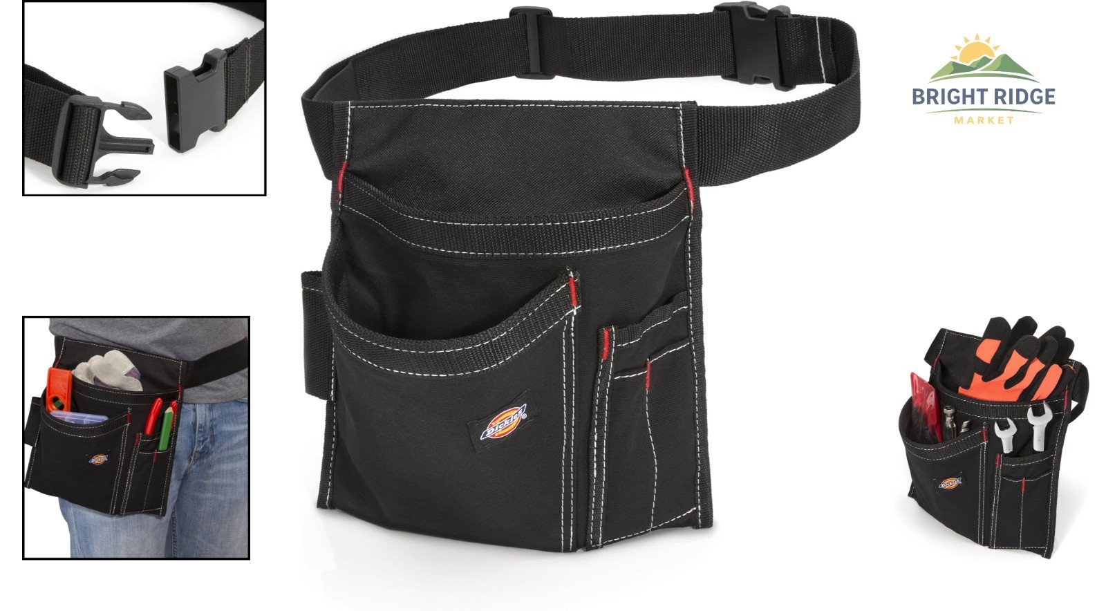 Convenient 5-Pocket Tool Belt Pouch with Durable Construction for DIY Projects