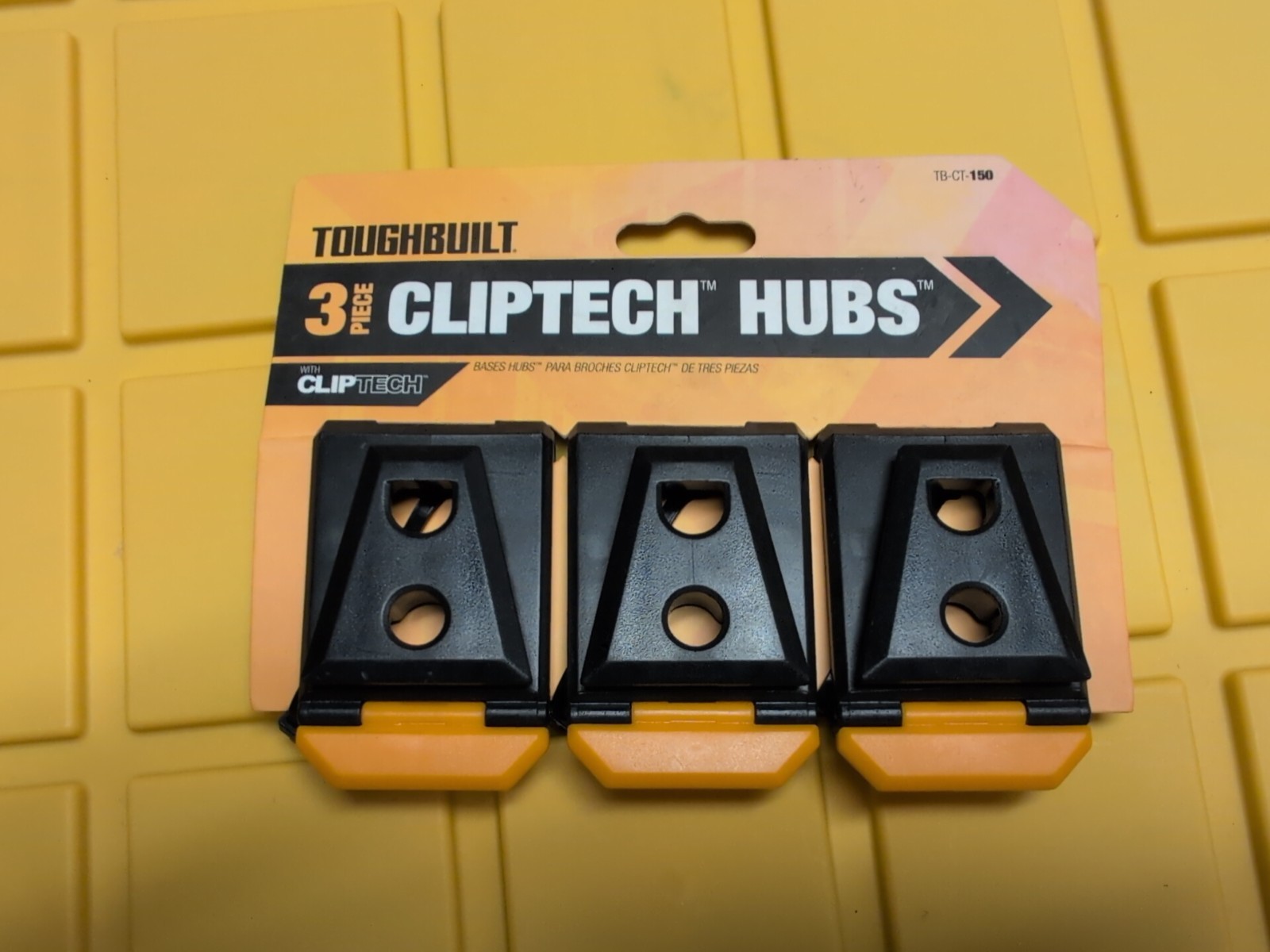 ToughBuilt TB-CT-150 3 Piece ClipTech Hubs Attachment System 3 Pack