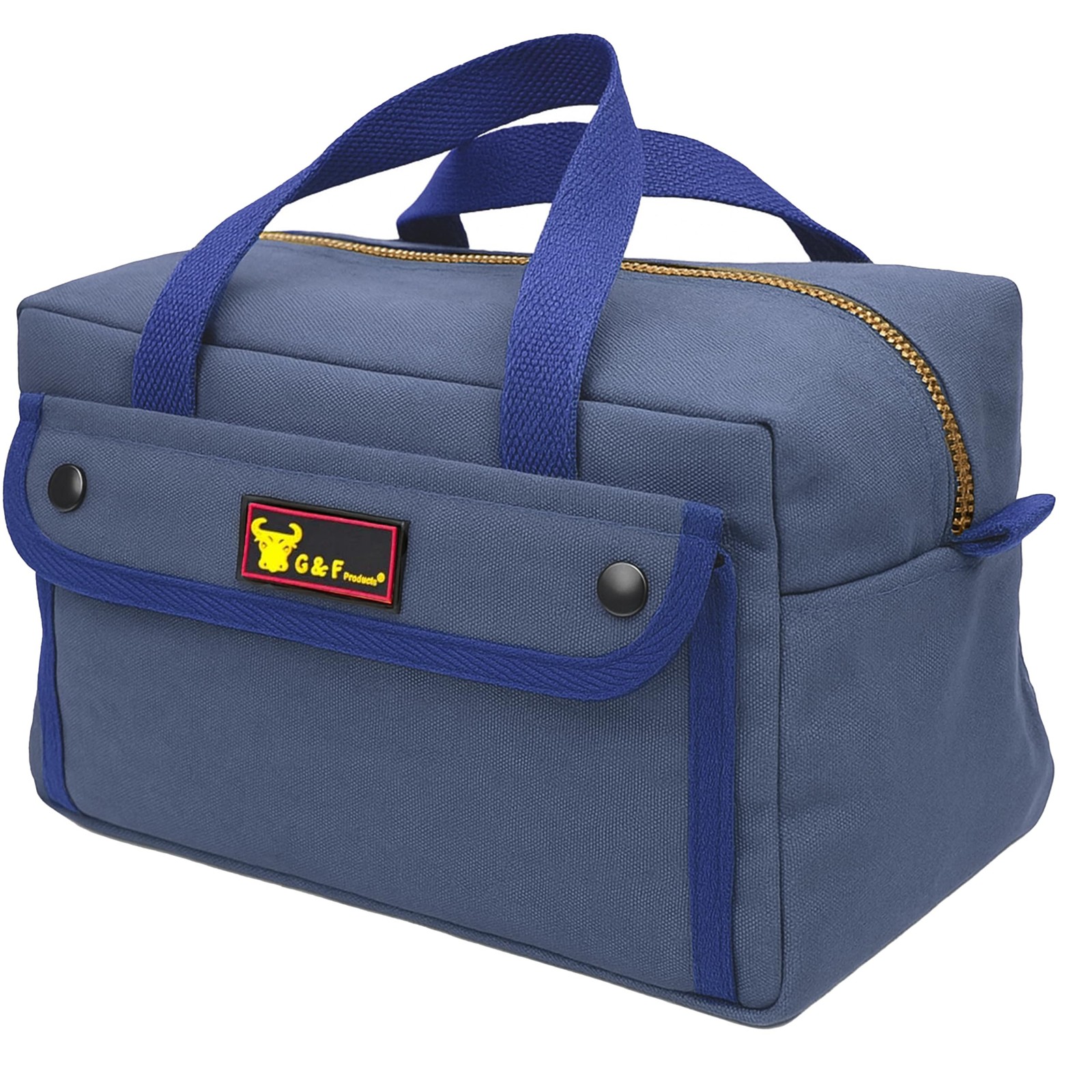 G & F PRODUCTS Waxed Canvas Military Navy Blue (11 inch x 7 x 6 inch)