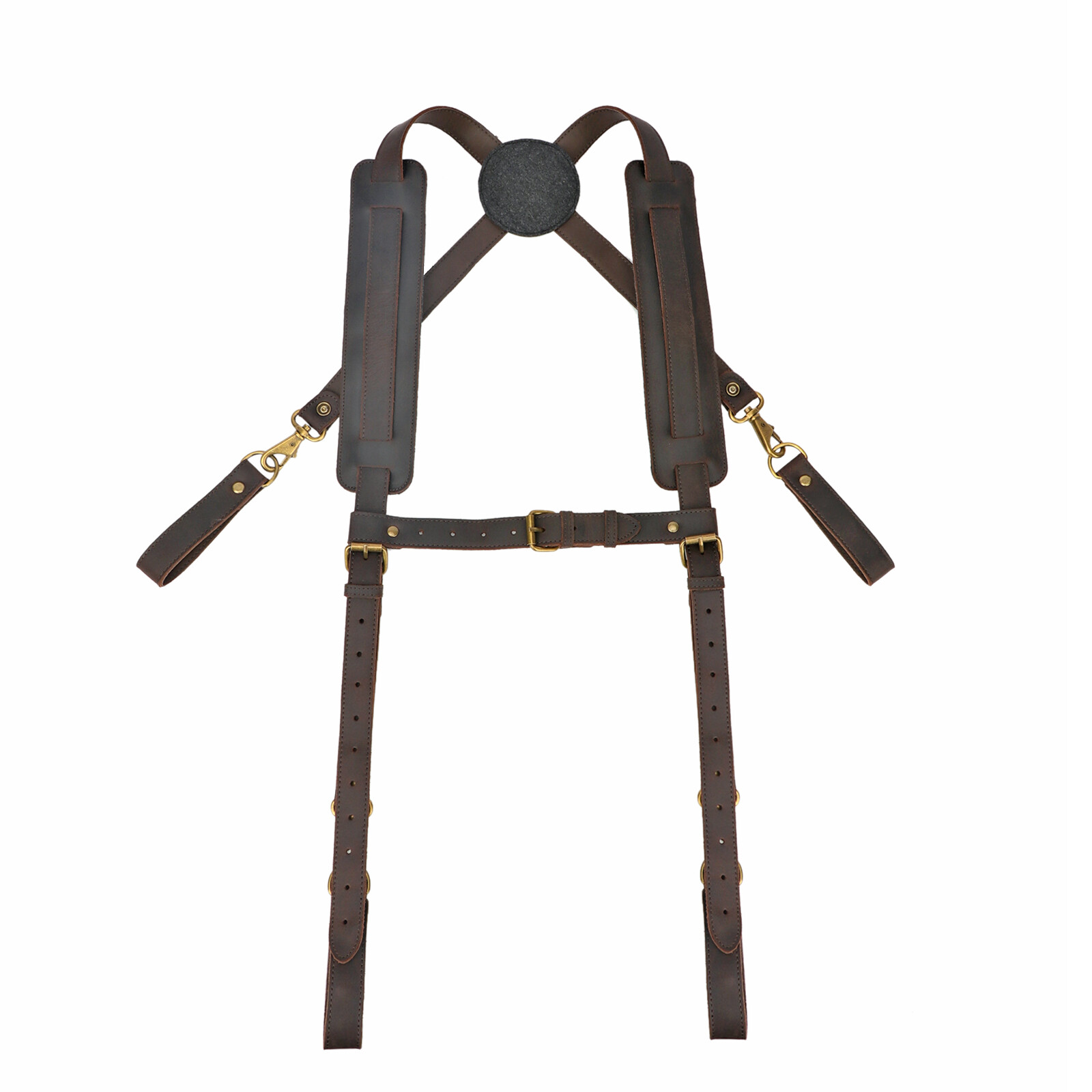 TOURBON Tools Harness Suspender Carpenter Workshop Rig Belt Loop Canvas/Leather
