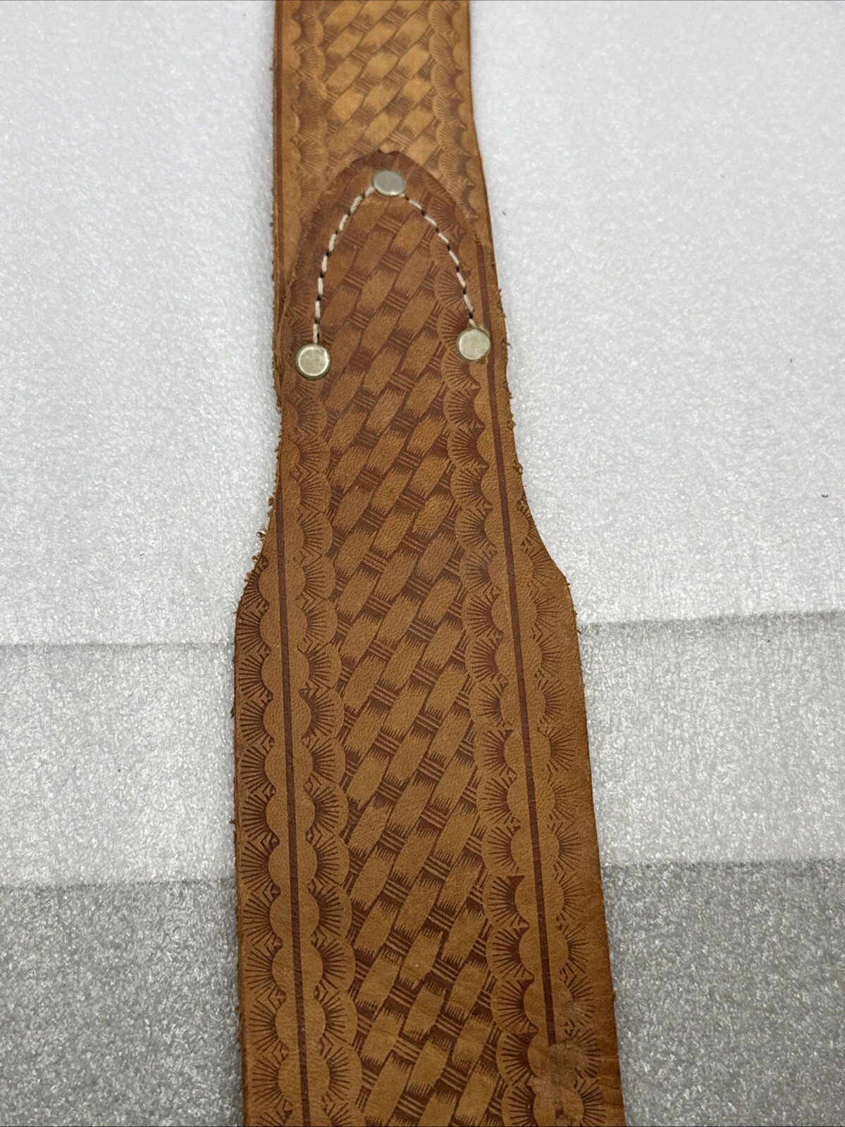 Vintage CRAFTSMAN SADDLE LEATHER Tool Belt 2” – 2.75” Fits 28”- 46” 40473 Mexico