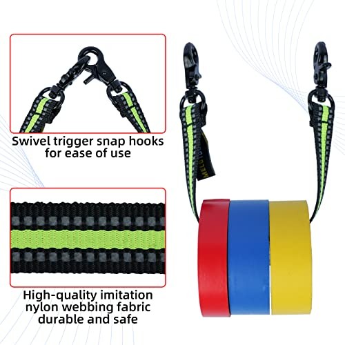 Thong Electrical Tape Holder for Tool Belt – 1 Pack – Reflective Green – 1pcs