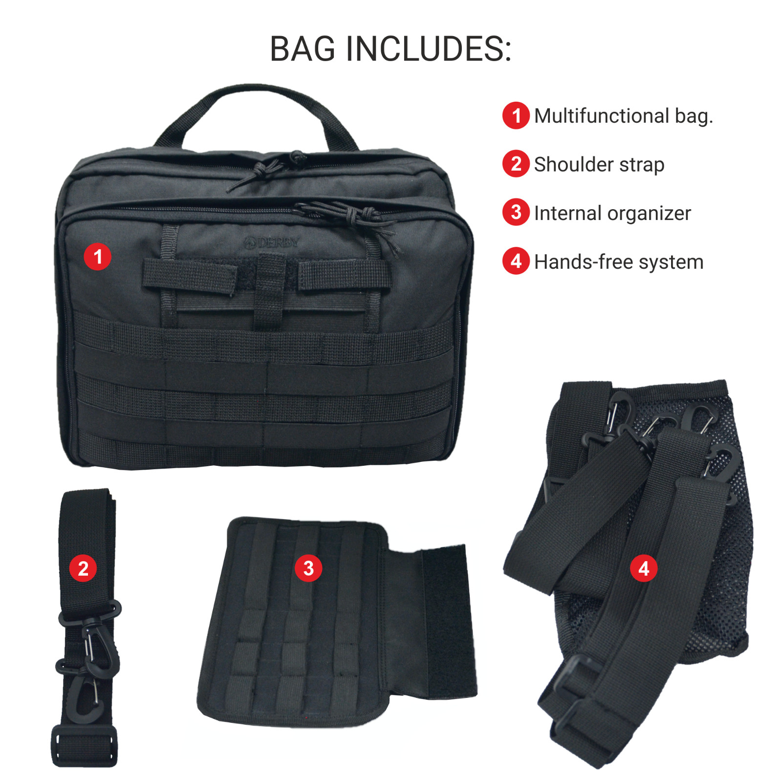 DERBY Tactic EDC MOLLE Utility Bag Organizer Medics Technicians First Responder