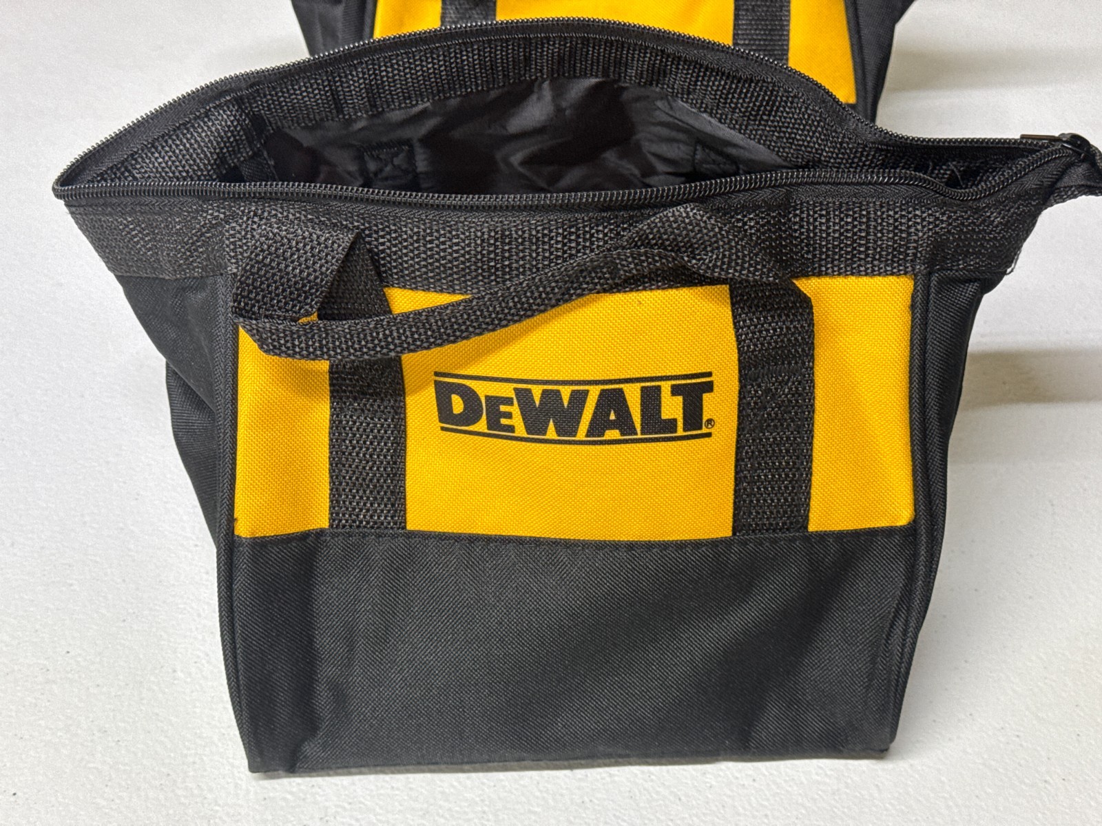 Lot Of 2- DeWalt 9″ X 9″ X 8″ Small Canvas Tool Bag. TWO BAGS