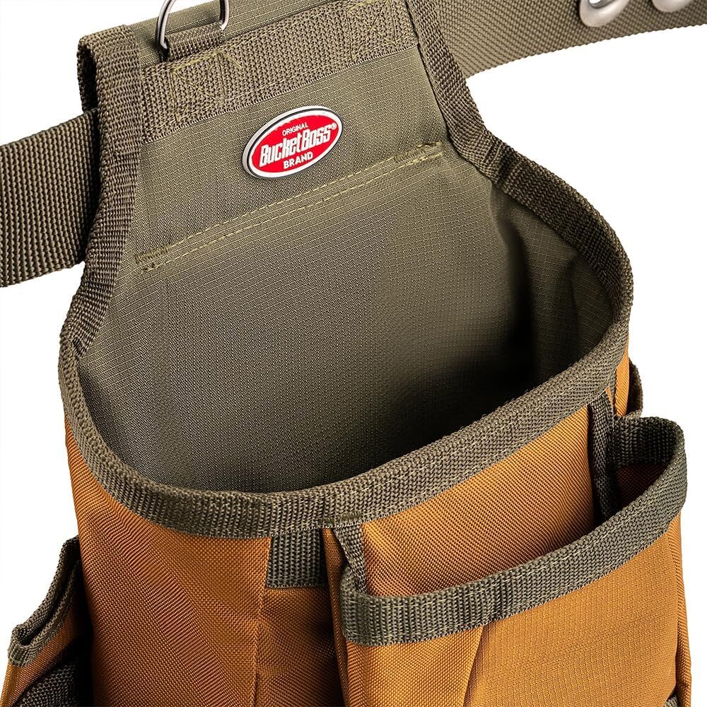Bucket Boss Original AirLift Tool Belt Pouch with Suspenders with 12 pockets,52″
