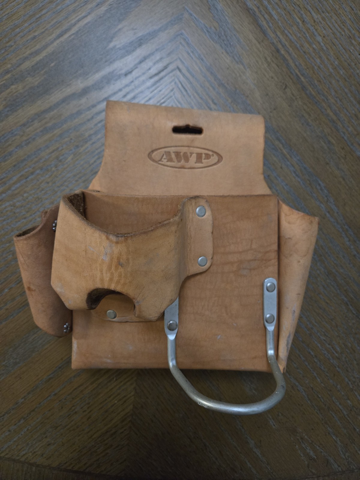 Vintage AWP Leather Tool Belt Construction Drywall