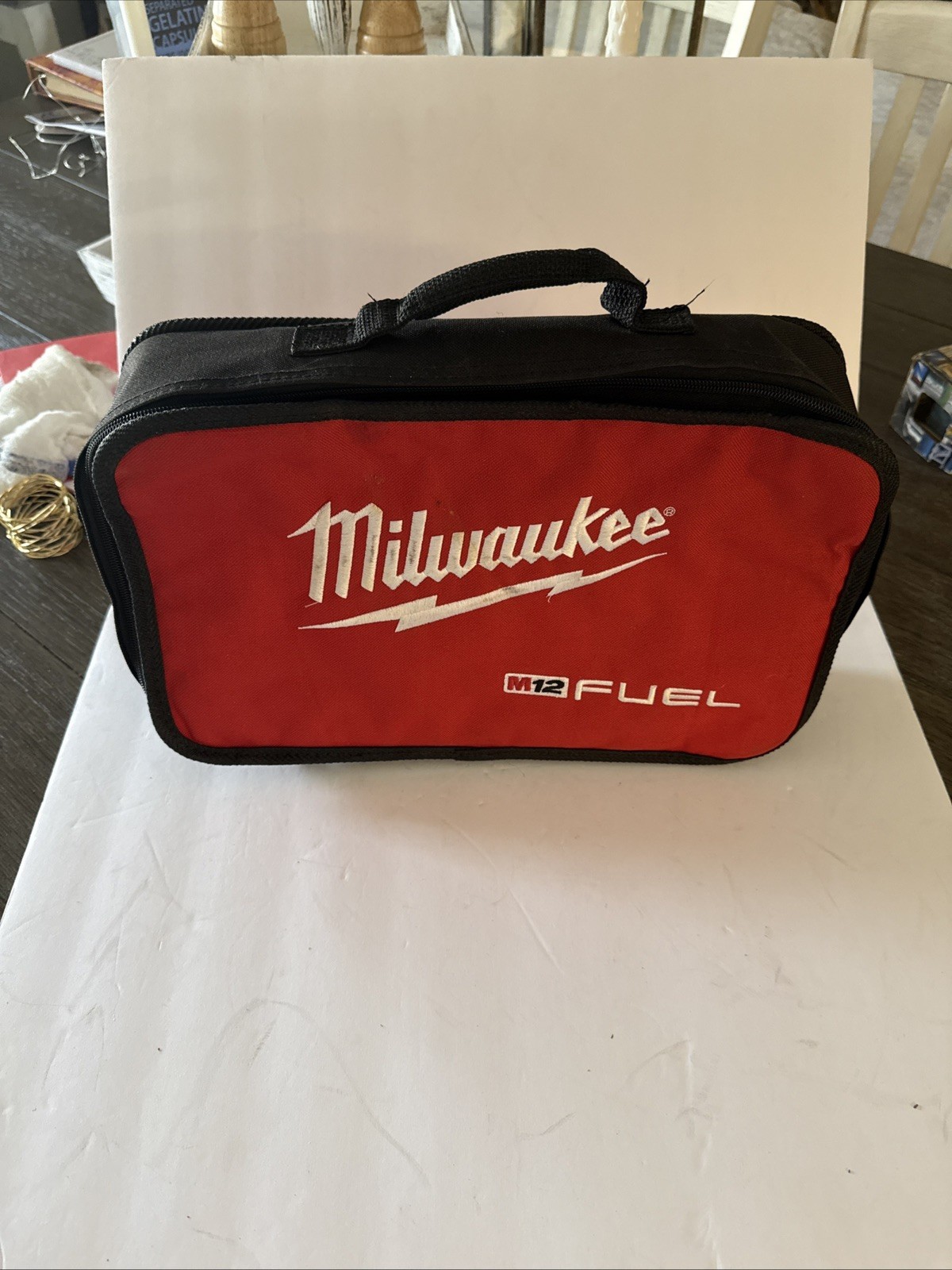 Milwaukee Soft Tool Bag – M12 Fuel Zip Case Red Size 12”L X 9” X 3.5”H