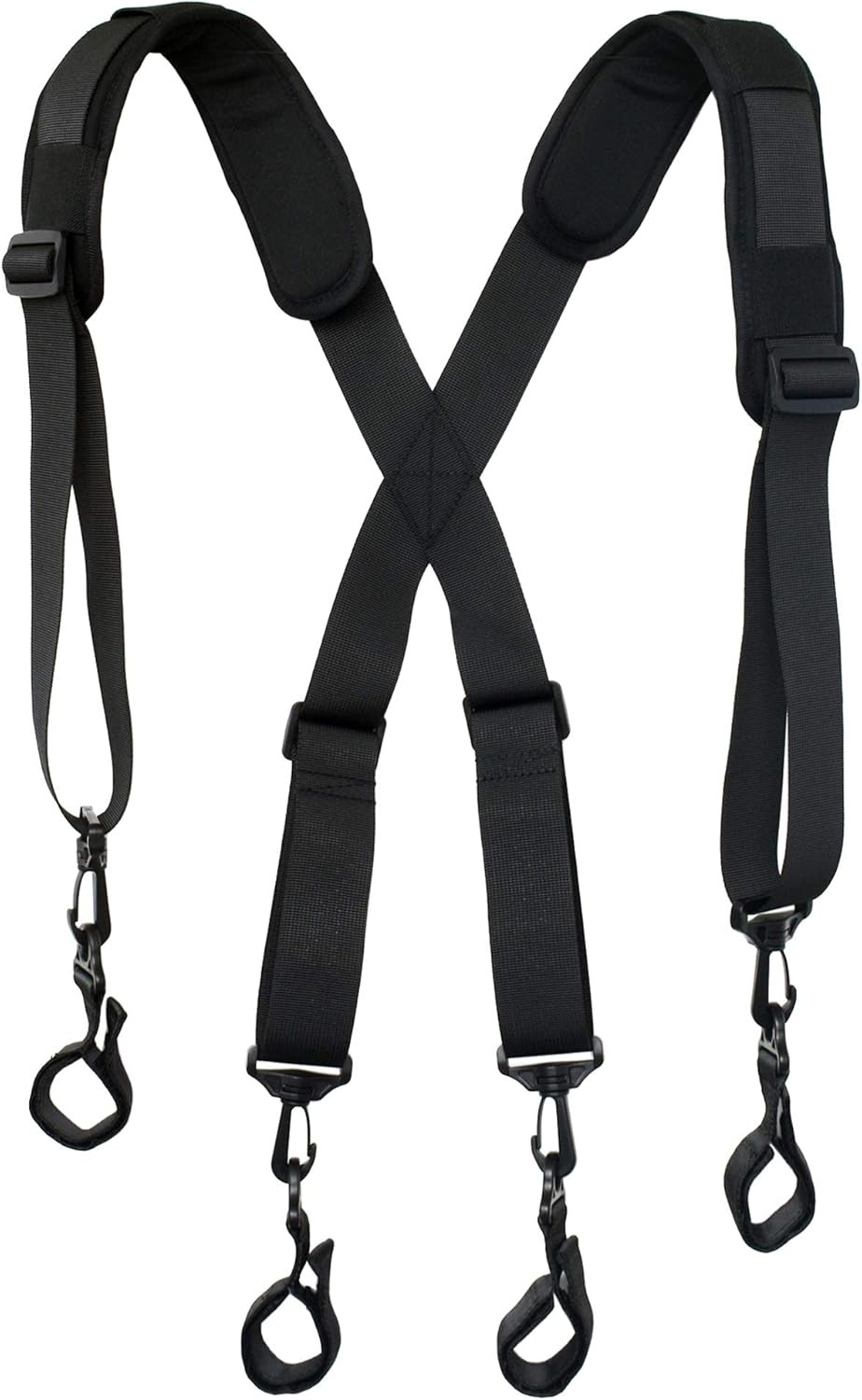 Men’s Padded Adjustable Tool Belt Suspender Tactical Duty Adult, Black