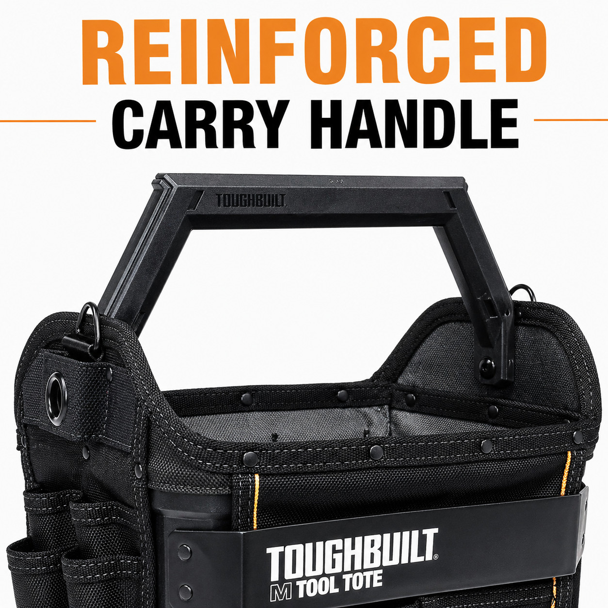 Toughbuilt 12″ Pro Heavy Duty Tool Bag Tote 31 Pockets Wide Opening Work Gear