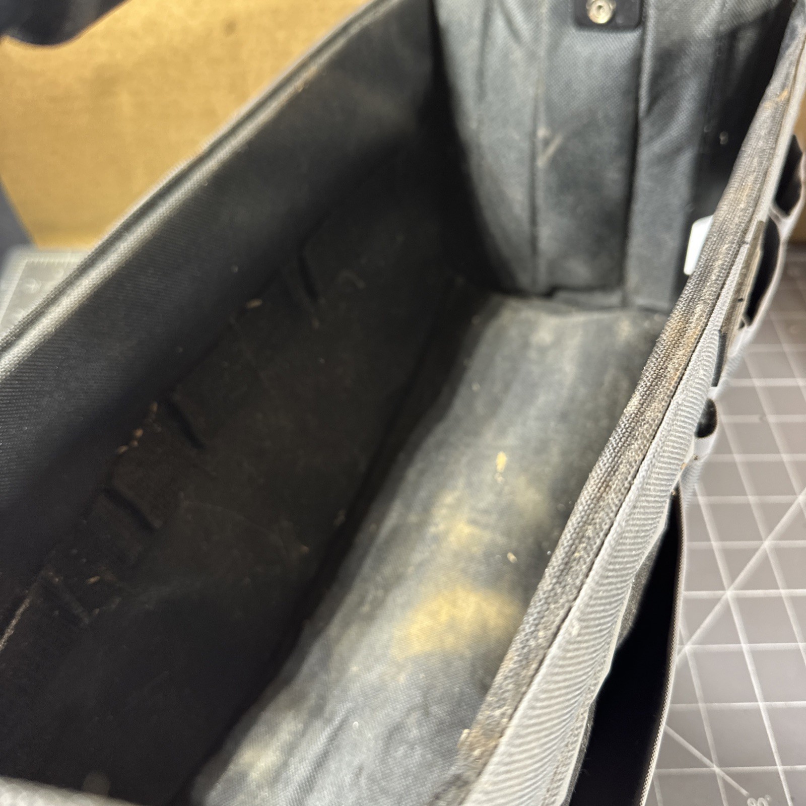 McGuire-Nicholas 15″ Collapsible Tool Tote, Grey Black Tool Tote Bag