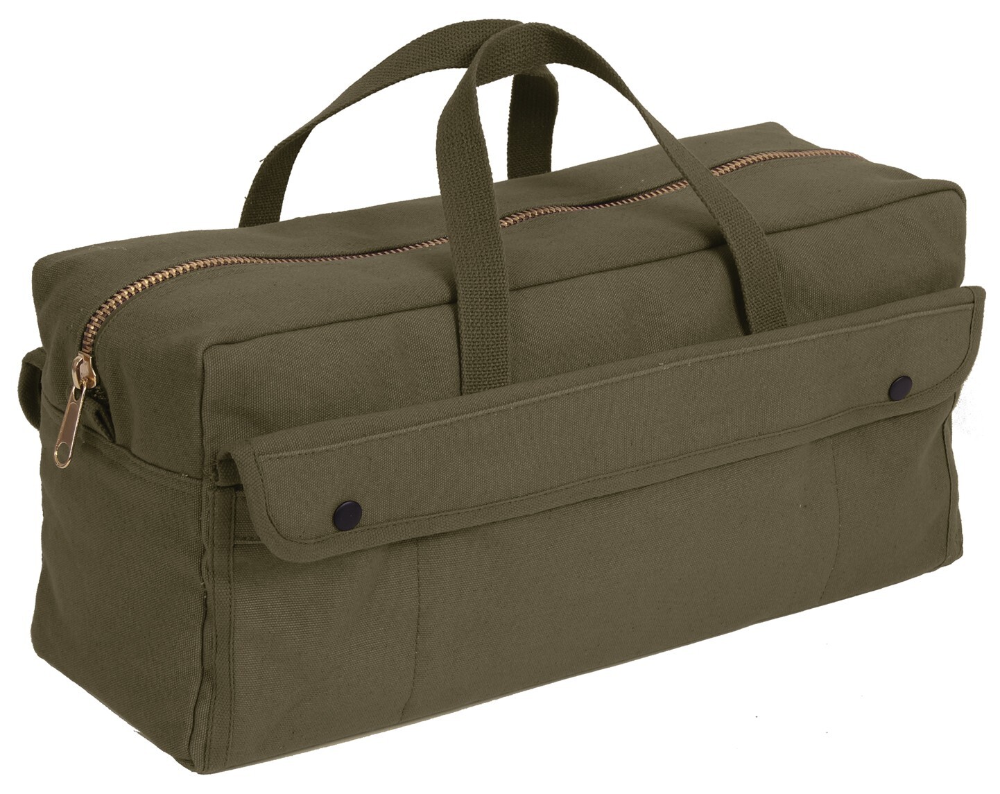 Olive Drab Green Jumbo Canvas Tool Bag w/ Brass Zipper – Rothco 18″ Utility Bags