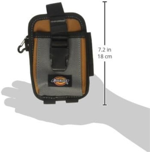 2-Compartment Large Phone Pouch, Universal-fit Steel Clip for Tool Belt, Secu…