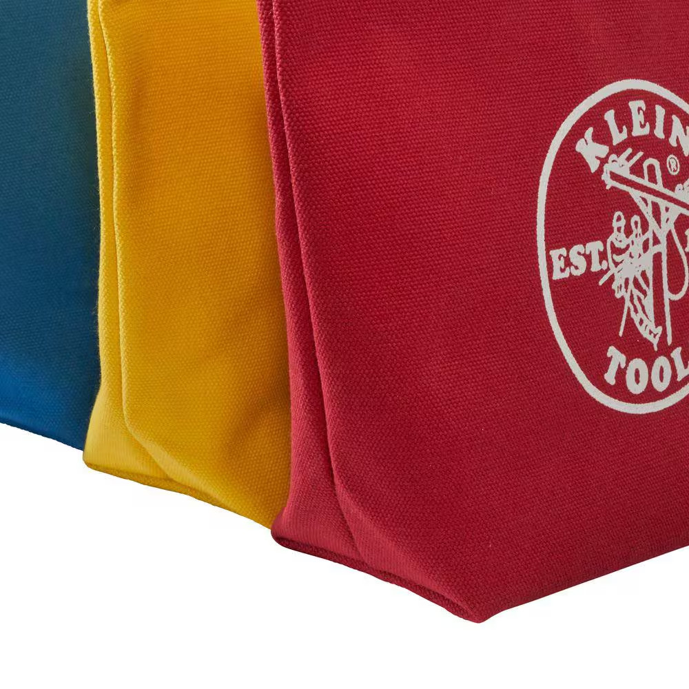Klein Tools 3.5 in. Assorted Canvas Zipper Tool Bag (3-Pack) 5539CPAK Free Ship