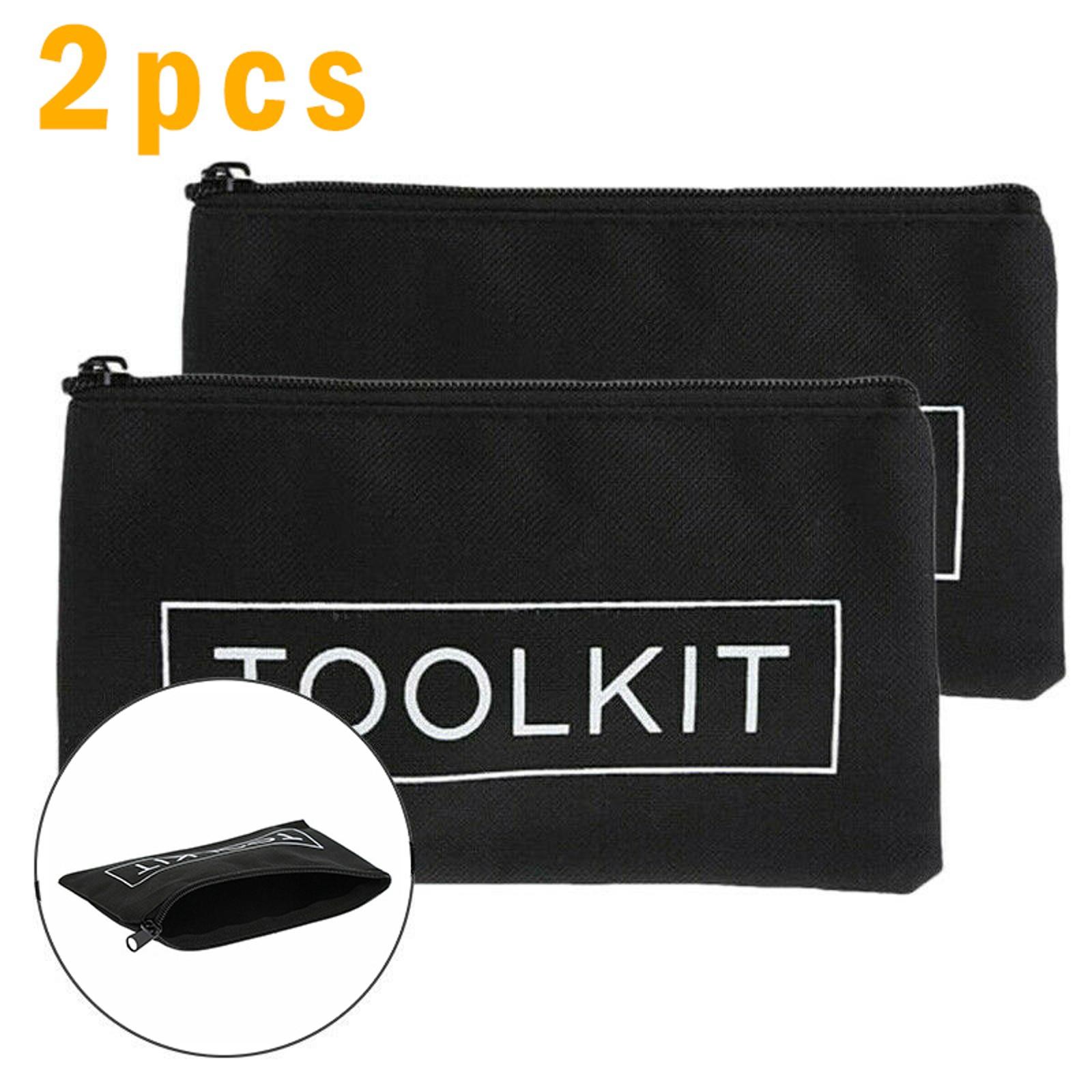 2Pack Lightweight Waterproof Oxford Cloth 600D Zipper Tools Pouch Storage Bag