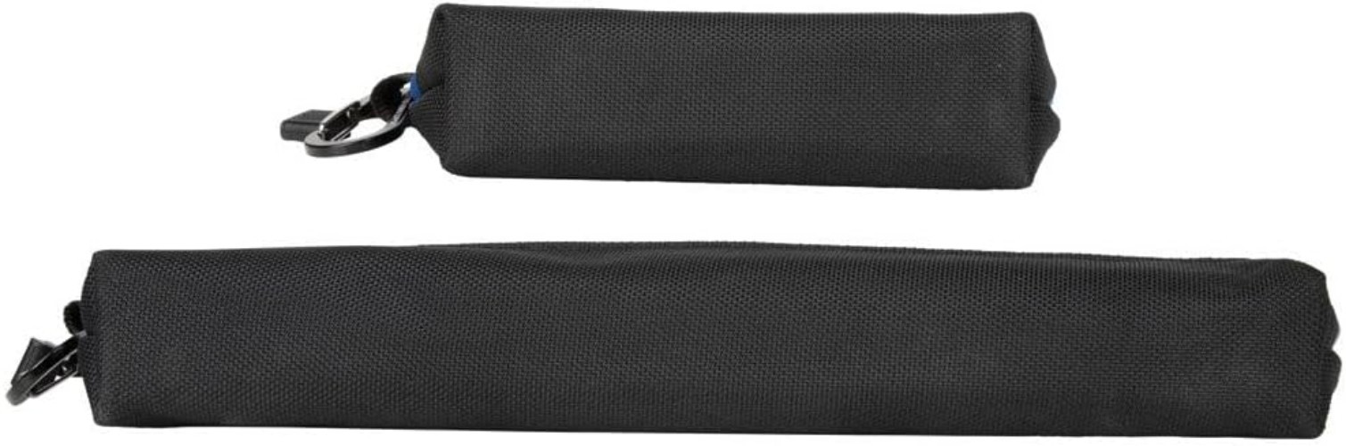 Utility Tool Pouch Set 14 Inch Gray and 7 Inch Blue Zipper Bags with Carabiners