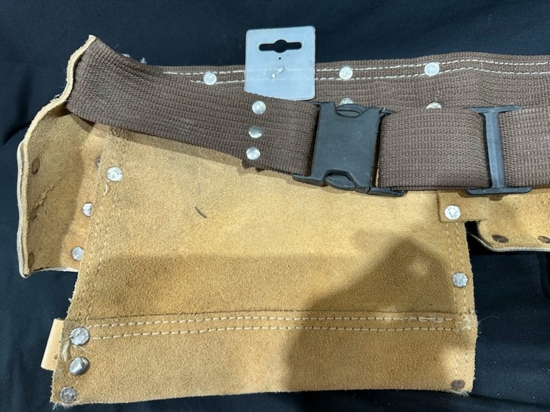 Faltra Double Pocket Tool Belt Heavy Duty Split Leather Suede Waist Tool Pouch