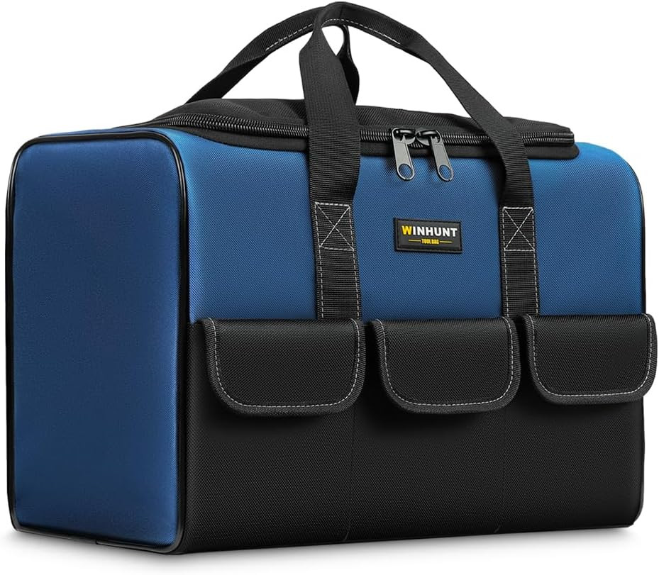 Large Tool Bag, 1680 Denier with 5 Exterior Pockets Electrician Tool Bag, Ideal