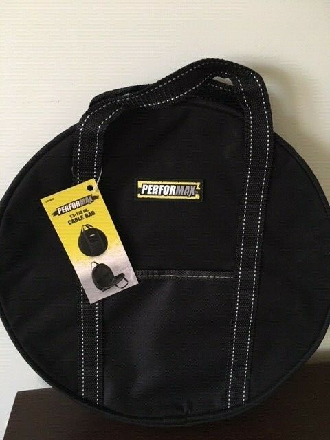 NEW Performax 13.5 Inch Cable Tool Bag Black Canvas With Handles