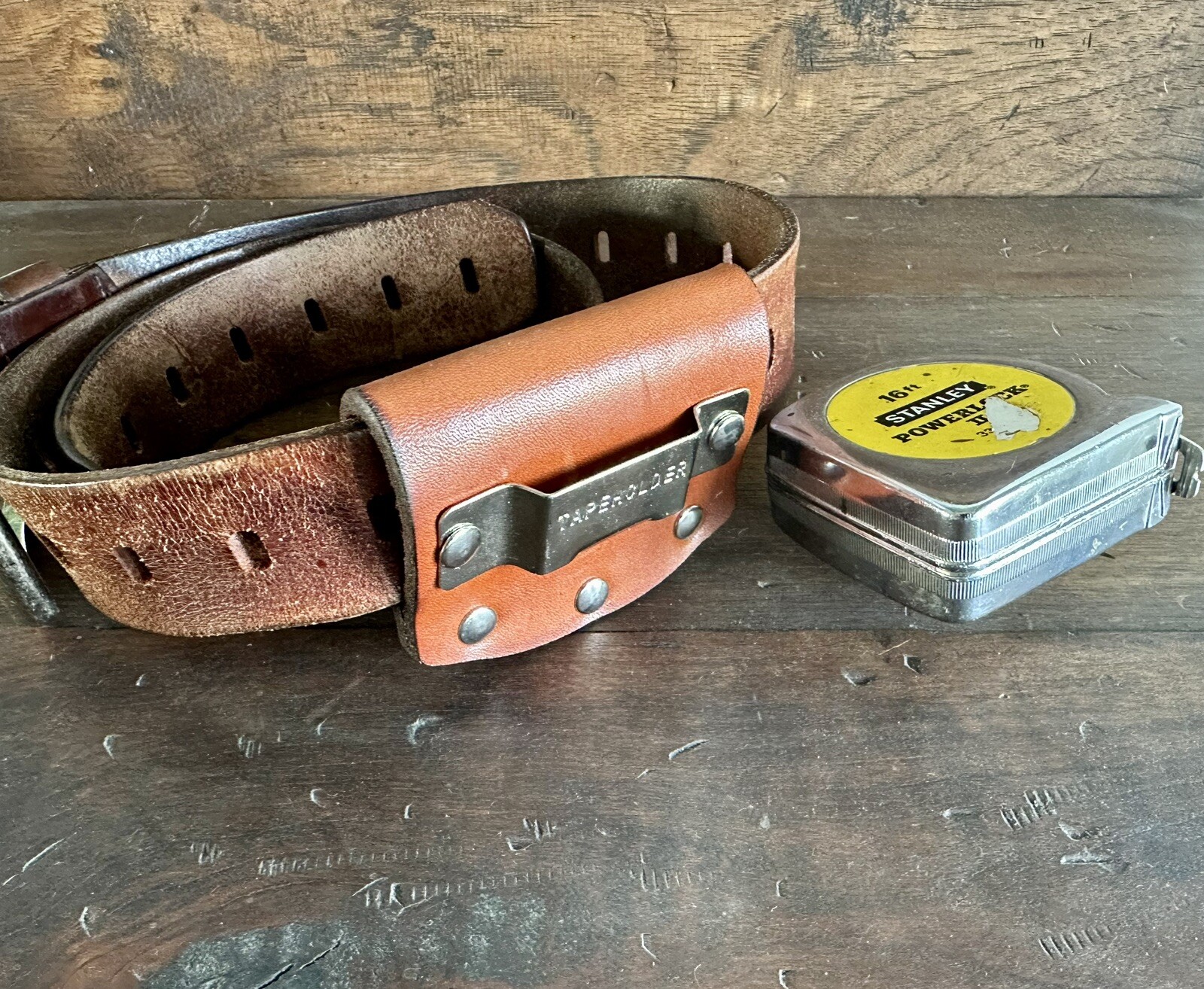 Leather Tape Measure Holder Low Profile