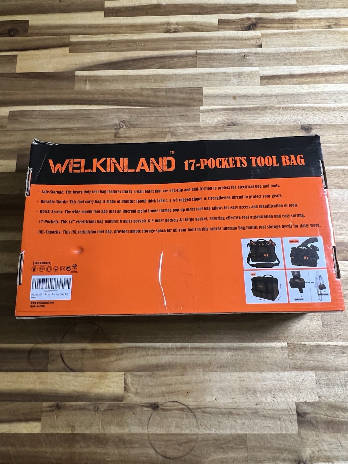 Welkinland 17 Pockets Electricians Tool Bag