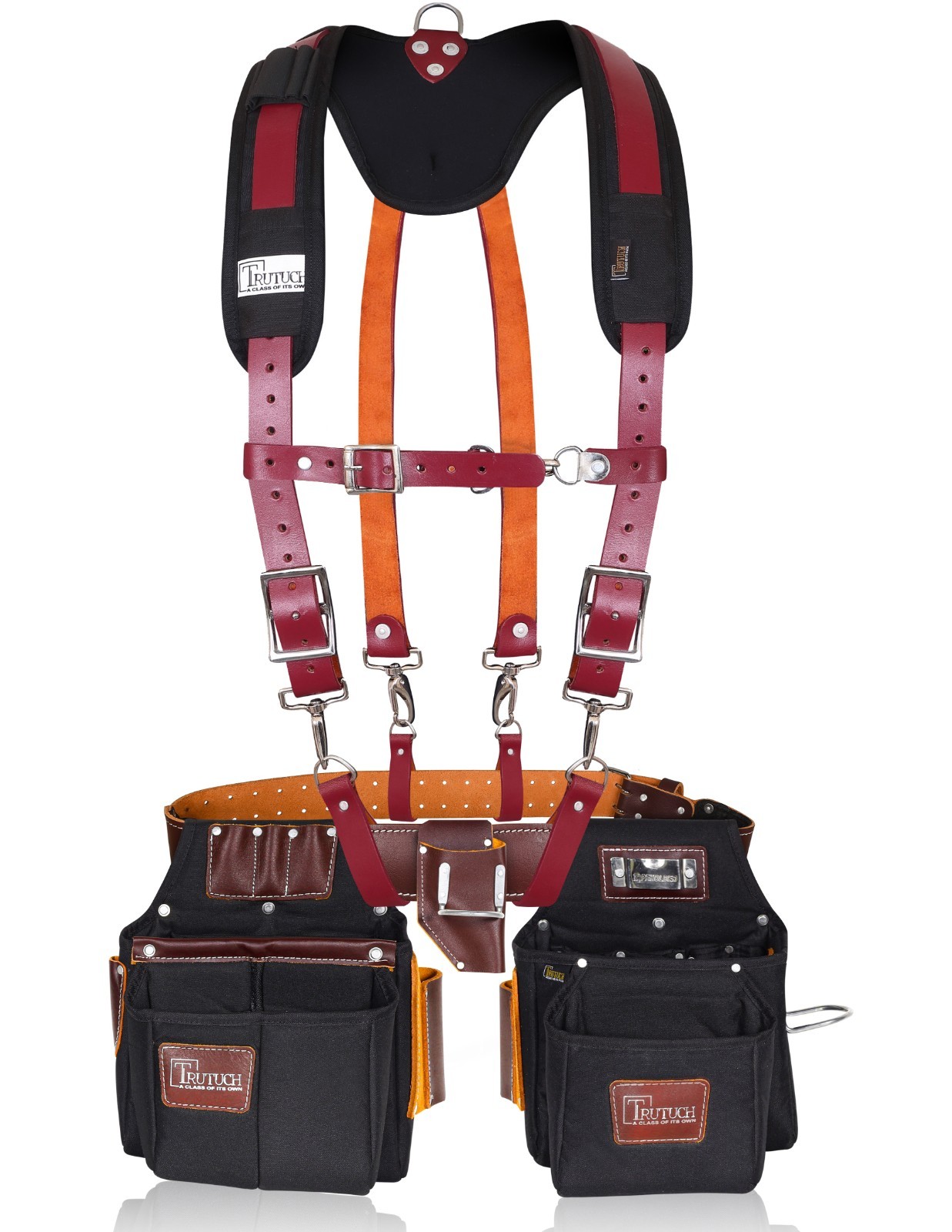 TRUTUCH Nylon and Leather Tool Belt with Leather Work Suspender | Framers