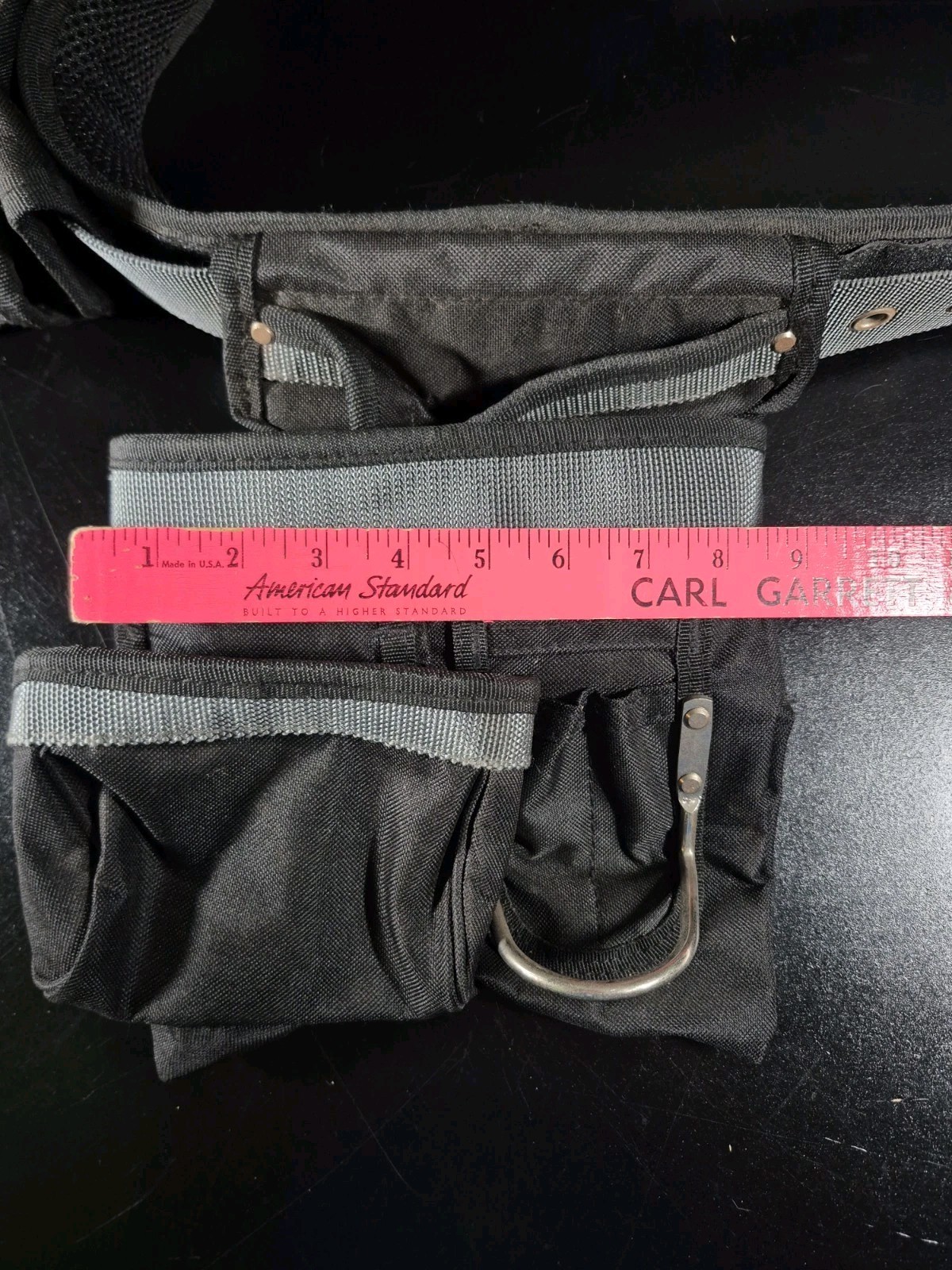 McGuire-Nicholas Tool Belt Dual Hammer Black & Gray