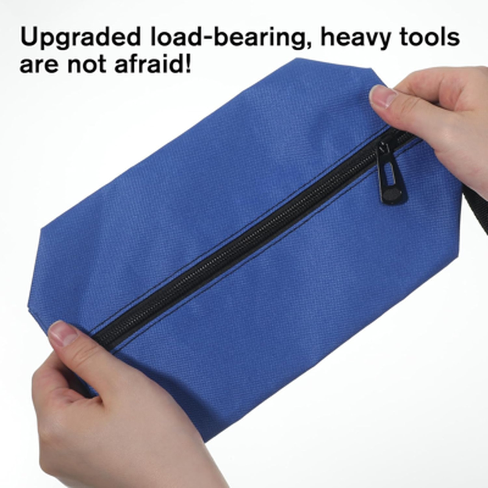 2 Pcs Canvas Tool Bag Small Zipper Pouch Multi-Purpose Organizer Storage Navy