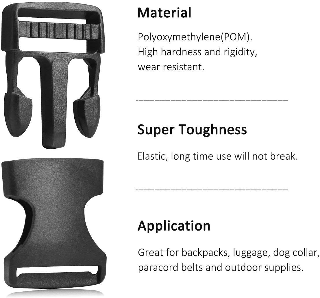 20Pack Plastic Buckles 1 Inch Quick Side Release for Backpack…