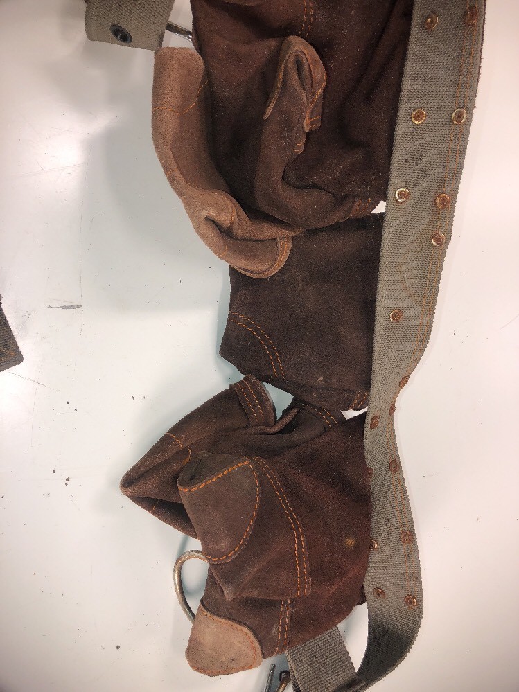 AWP General Construction Suede Leather Tool Apron Belt Bag Pouch Pocket Holder